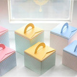 10PCS Yellow Stripe Boxes with Handle