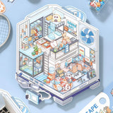 Blue Dormitory - 3D Sticker Scenes