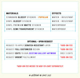 STICKER LABELS (Custom Shape)