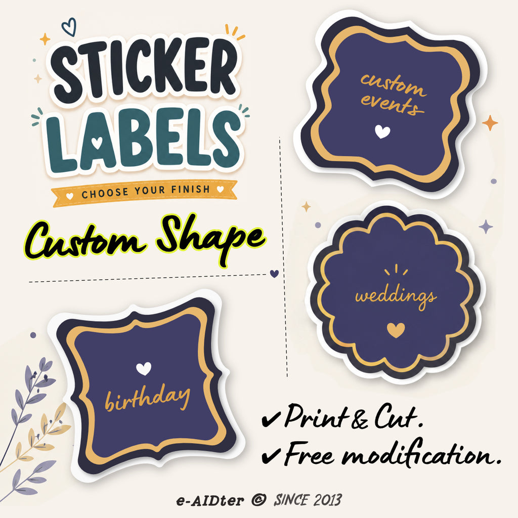 STICKER LABELS (Custom Shape)
