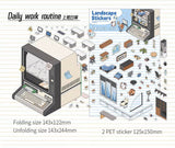 Daily Work Routine - 3D Sticker Scenes