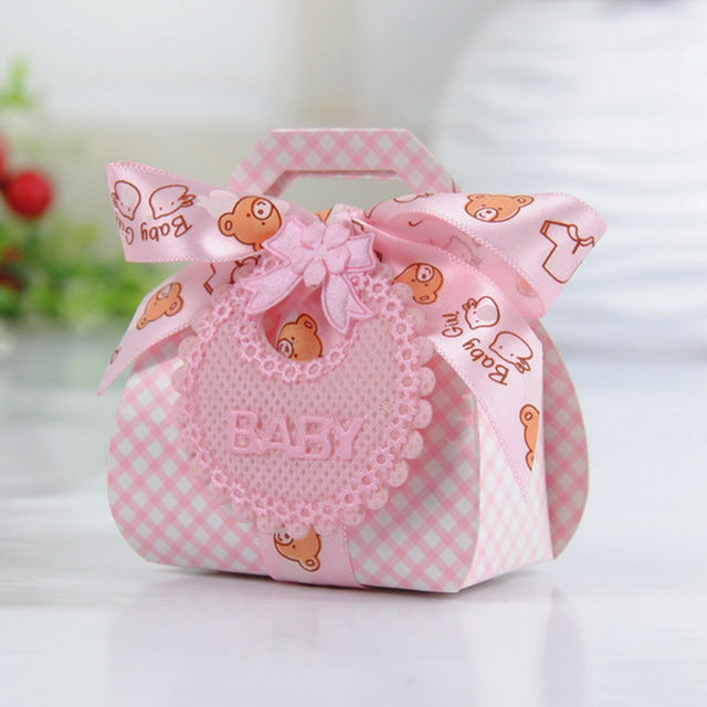 50PCS Pink Baby Shower Bear Boxes